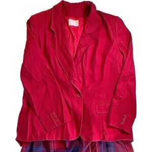 Vintage 1980s Pendleton Wool Blazer Jacket T438-128 Deep Red Women's Size 18/XL